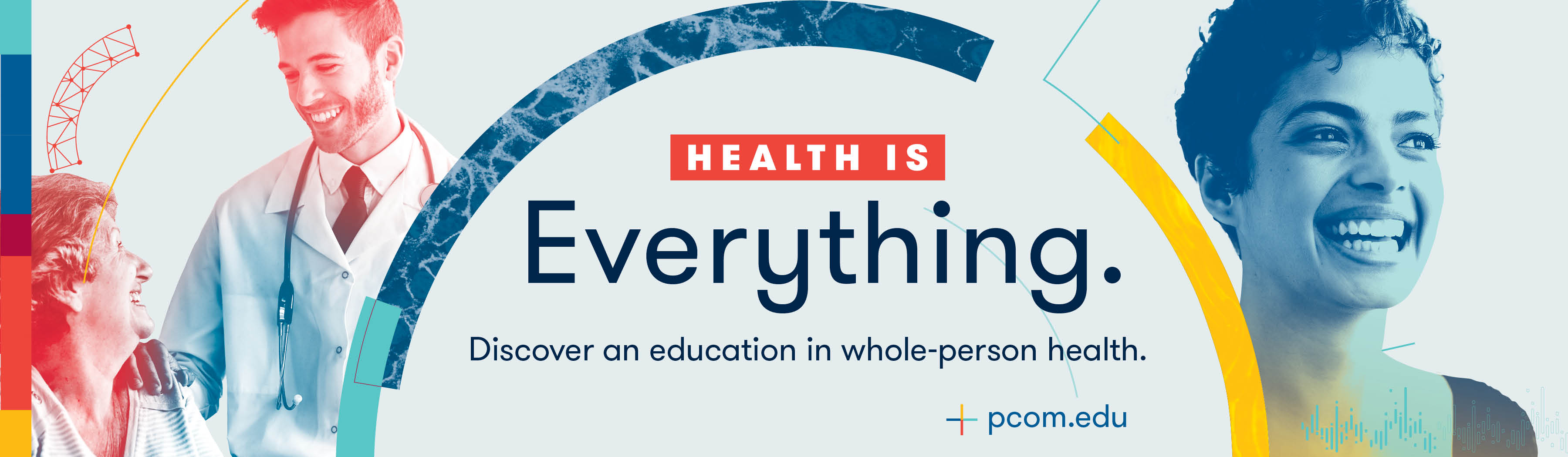 pcom.edu whole-person health billboard campaign