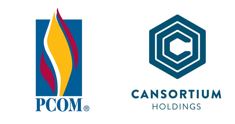 PCOM and Cansortium Holdings logos