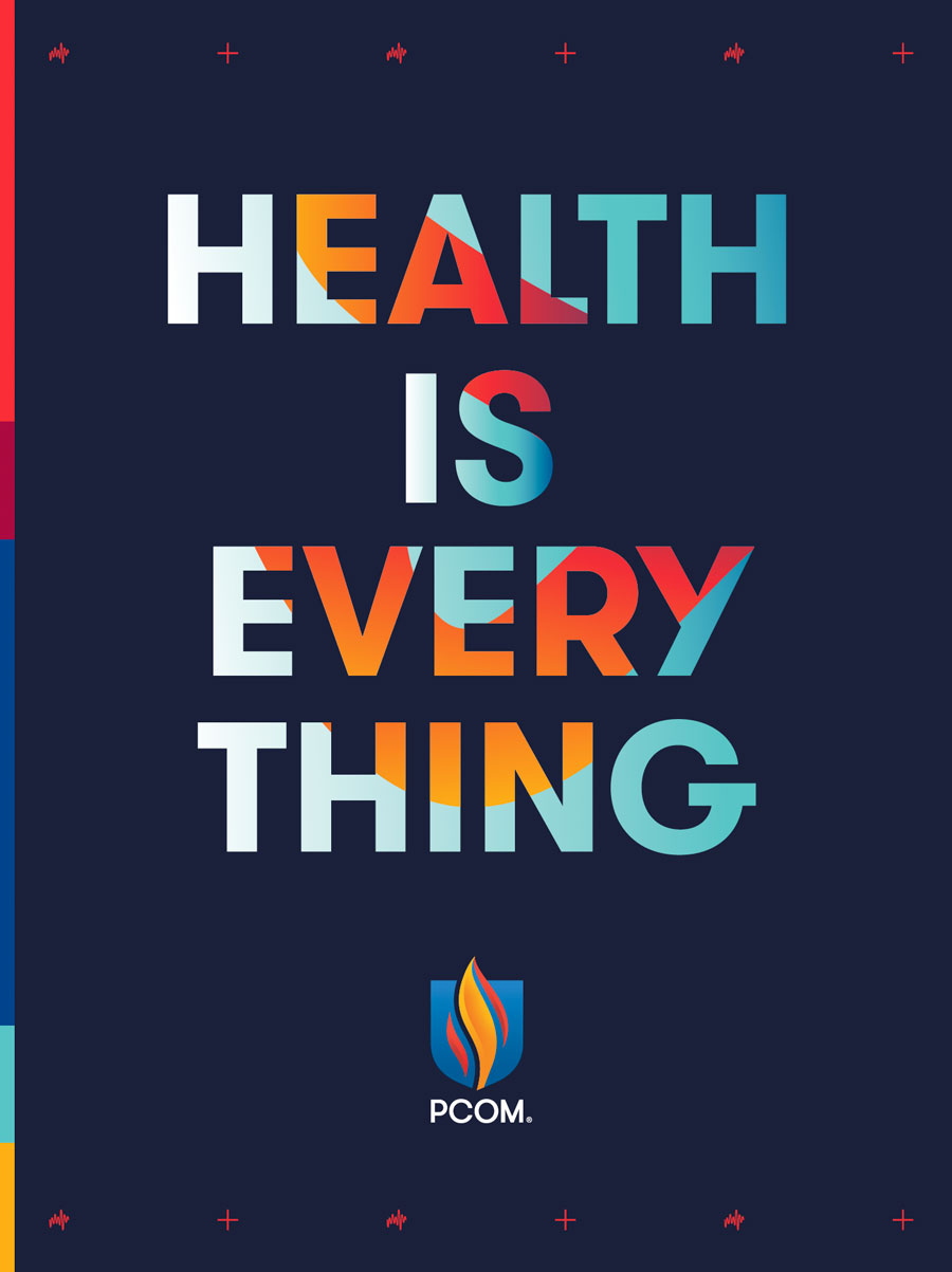 Cover of the PCOM Viewbook print piece