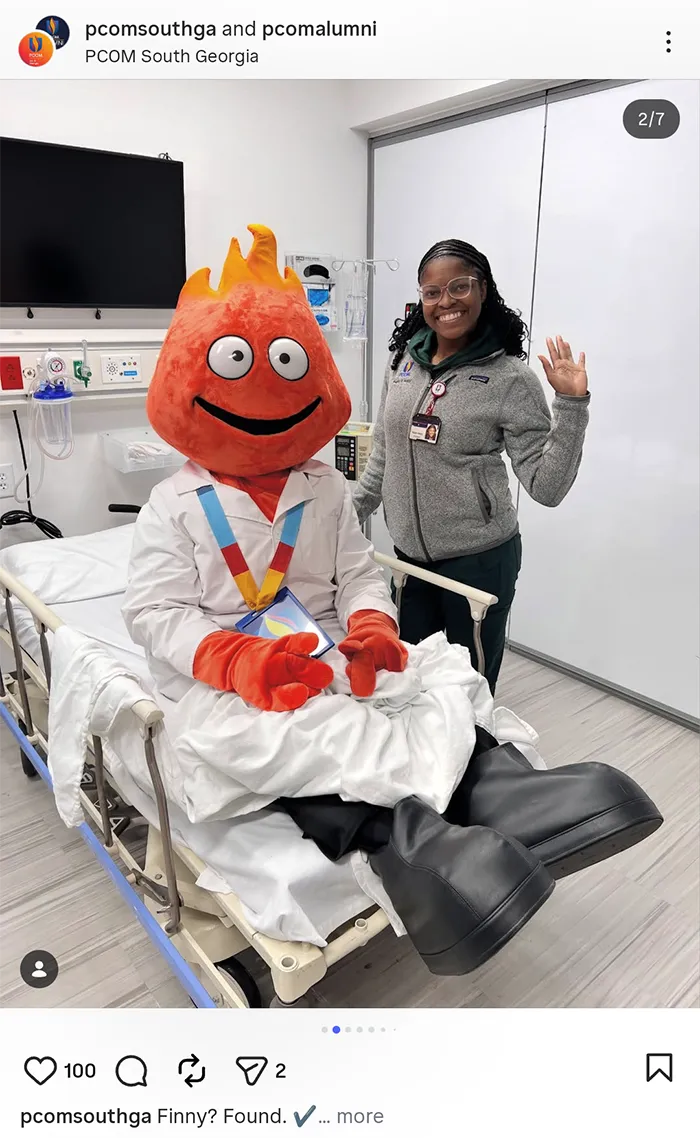 Another social media post example on PCOM South Georgia's Instagram account