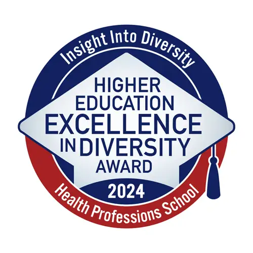 Logo for Insight Into Diversity Magazine's Higher Education Excellence in Diversity Award (Health Professions School) 2024