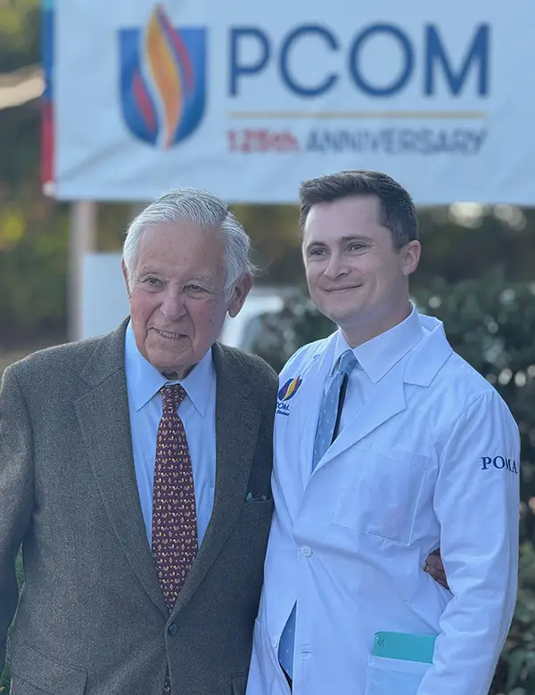 Henry Barsh with his white coat