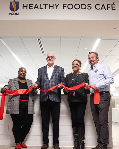 Ribbon cutting event for PCOM Healthy Foods Cafe