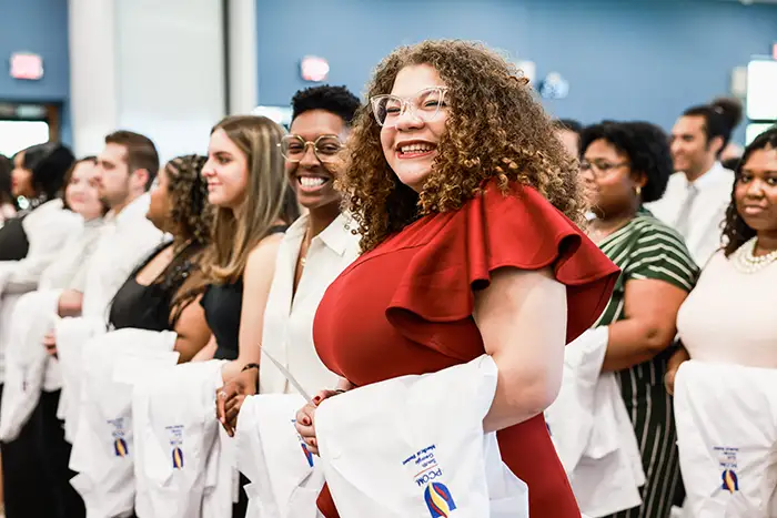 Class of 2028 DO students enjoy their white coat ceremony